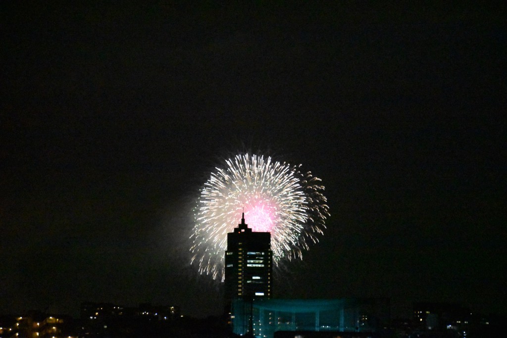 信明コーポから見た第38回世田谷区たまがわ花火大会の画像9