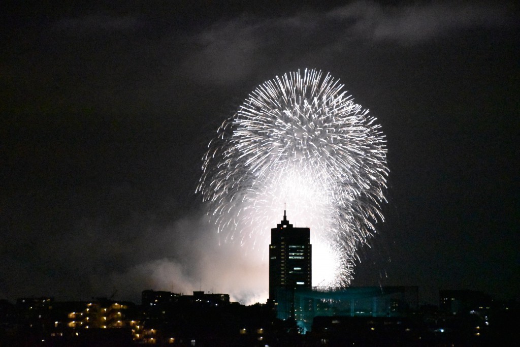 信明コーポから見た第38回世田谷区たまがわ花火大会の画像15