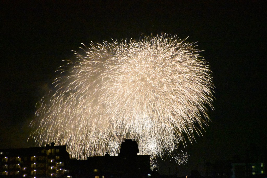 信明コーポから見た第38回世田谷区たまがわ花火大会の画像19